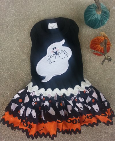 Spooky Ghost Dog Halloween Dress