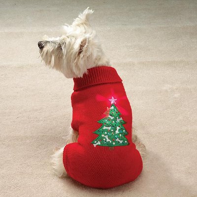 Fancy  Clothes on Christmas Tree Dog Sweater It Lights Up    Cassie S Closet