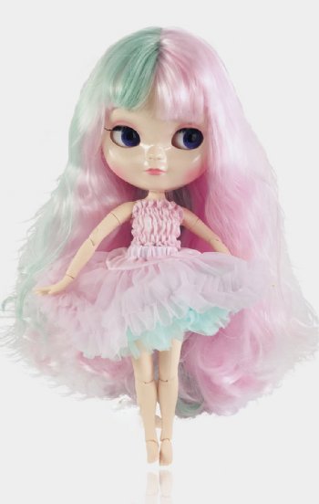 cotton candy hair doll