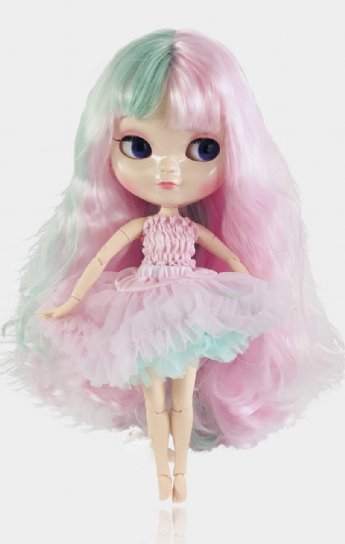 Blythe Doll Cotton Candy Hair