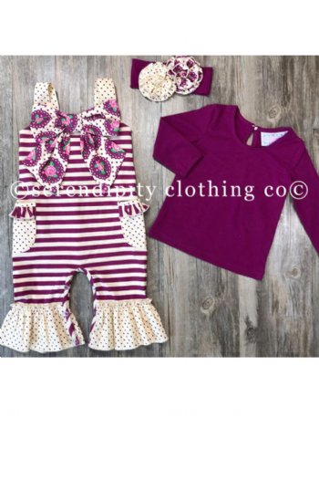 Serendipity Sugar Plum Bow Longall Set<br>3 & 6 Month ONLY