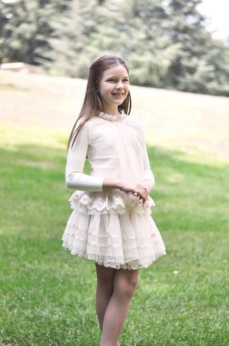 Shabby Chic Long Sleeve Lacey Top<BR>2T to 10 Years<BR>Now in Stock