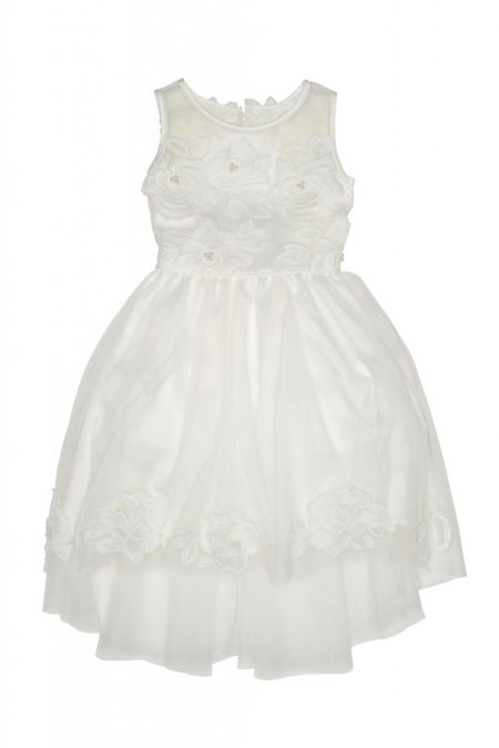 White Rose & Pearl High Low Gown 4 & 10 Years ONLY