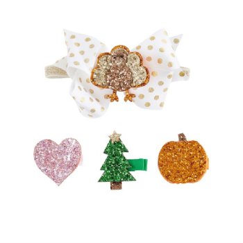 Holiday Glitter Clip Headband Set<BR>Interchangeable Clip Tops!<BR>Now in Stock