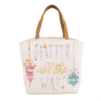 Glitter All The Way Totes<BR>2 Styles Available!<BR>Now in Stock