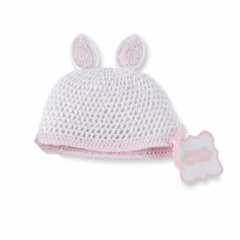 Infant Knit Hat w/ Bunny Ears<BR>Pink or Blue Available