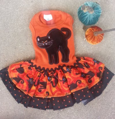 Black Cat Dog Halloween Dress