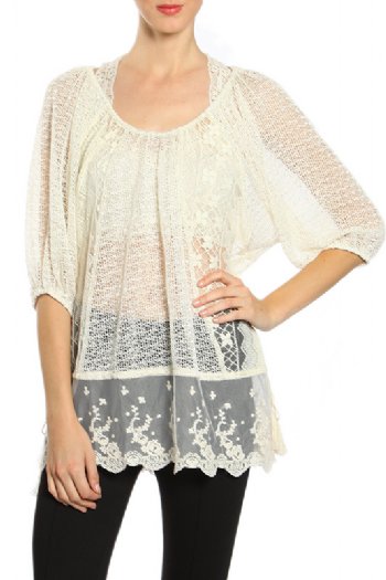 Women's Fall Flowers Lace Top Now in Stock - Women's Newly Added