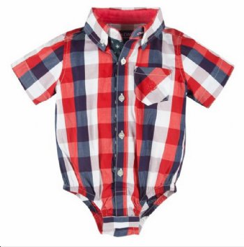 2015 Andy & Evan Red Buffalo Check Onesie<BR>Now in Stock