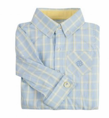 2015 Andy & Evan Blue/Yellow Check Easter Shirt<BR>3 to 12 Months ONLY