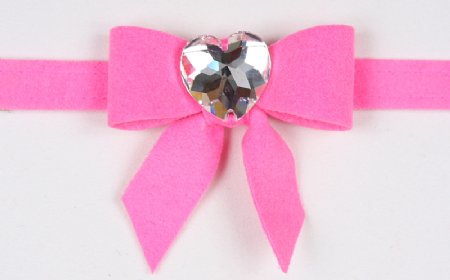 Susan Lanci Perfect Pink Tail Heart Crystal Collar<BR>Now in Stock