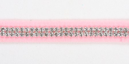 Susan Lanci Puppy Pink Giltmore 2 Row Crystal Collar<BR>Now in Stock