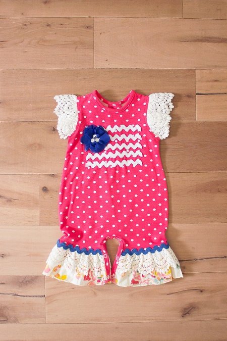 Peaches 'N Cream Land of the Free Romper Now in Stock