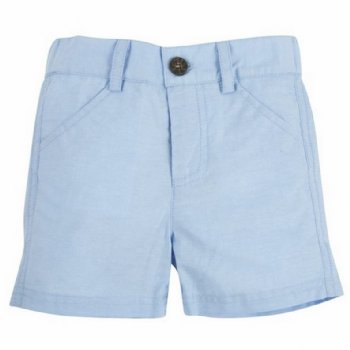 2015 Andy & Evan Light Blue Oxford Shorts<BR>3/6 Months ONLY