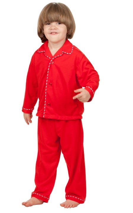 Boys Red Christmas Tailored Pajamas 2T to 14 Years 2, 7 & 14 Years ONLY