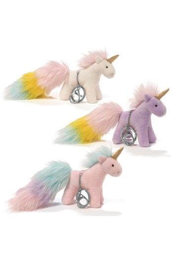 Unicorn Rainbow Poof Tails Keychains<BR>Now in Stock