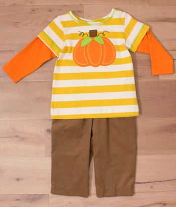 Peaches 'n Cream Boys Thankful Top & Pant Set<BR>2T ONLY