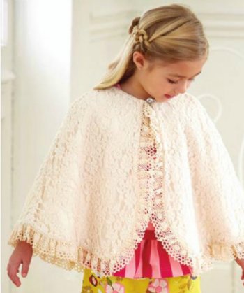Spice Berry Ivory Lace Cape<br>12 Months to 8 Years<BR>Now in Stock