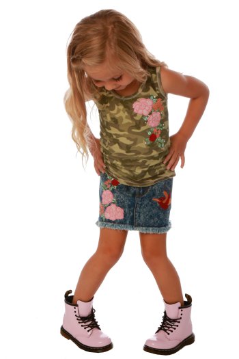 Ooh La La Couture  Camo Floral Patches Skirt Set<BR>10 Years ONLY