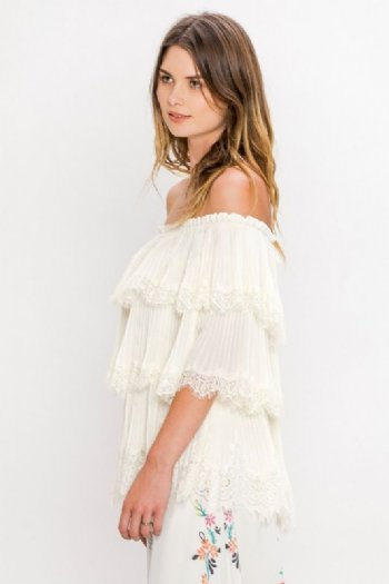 Women's Bohemian Lace Tiered Top<BR>Now in Stock