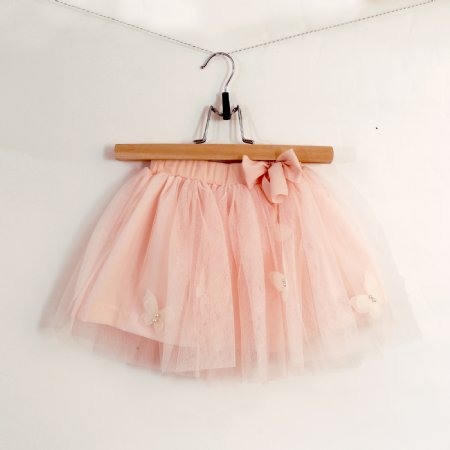 Mae Li Rose Butterfly Skirt Peach<BR>Now in Stock
