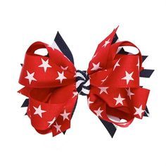Red, White, & Blue Hair Bow<BR>Now in Stock