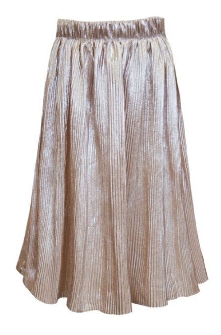 Bow Applique Top & Metallic Maxi Skirt Now in Stock