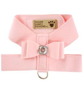 Susan Lanci Puppy Pink Big Bow Harness<BR>Now in Stock