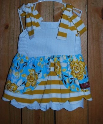 Buttercup Scalloped Top & Short Set<BR>4 to 10 Years<BR>Now in Stock