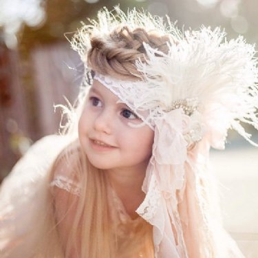 Couture Boho Princess In Pink Headpiece