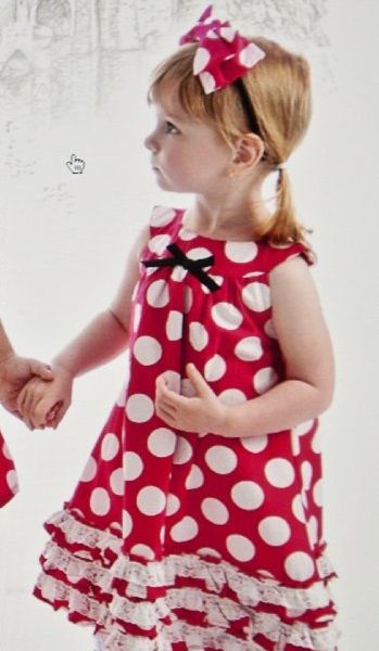 Minnie Dotsy Frilly Hem Dress <br>12 Months to 10 Years<br>Perfect for a Disney Vacation or Birthday!<br> Now in Stock
