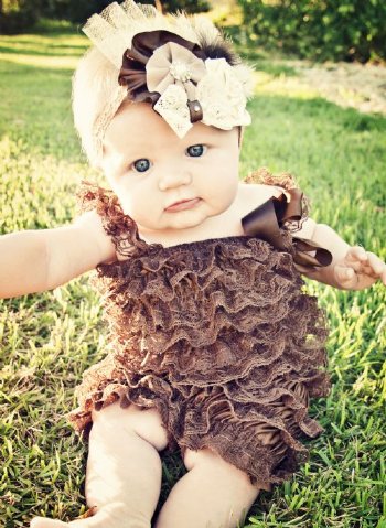 Brown Lace Romper<br>Now in Stock