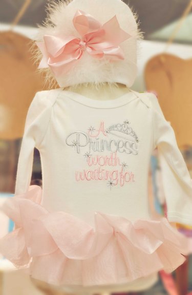 A Princess Worth Waiting For Tutu & Hat Set<BR>6/12 Months ONLY