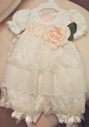 Vintage Baby Sarah Rose Lace Jumper<br>Newborn to 9 Months<BR>Now in Stock
