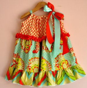 Girls Summer Twirl Dress<br>Matching Hair Bow & Ruffle Pants also Available!
