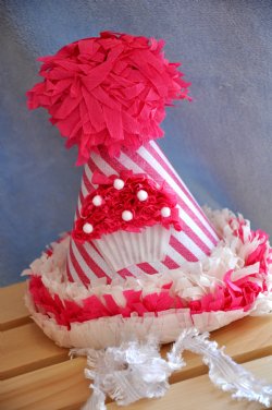 Raspberry Cupcake Birthday Hat