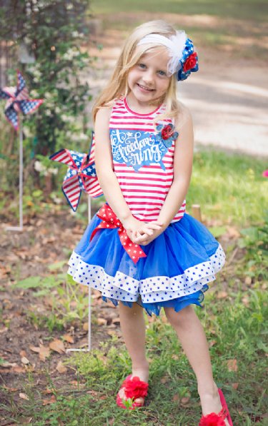 4th of July Tutu Stars Skirt<BR>Now in Stock