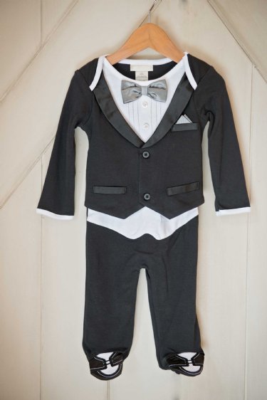 Little Gentlemen Tuxedo Coverall<BR>3 to 9 Months<BR>Now in Stock