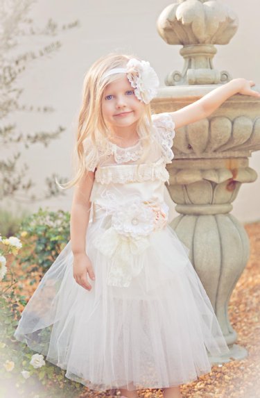 Shabby Chic Ballet Skirt Wedding White<br>4 to 10 Years<BR>Now in Stock