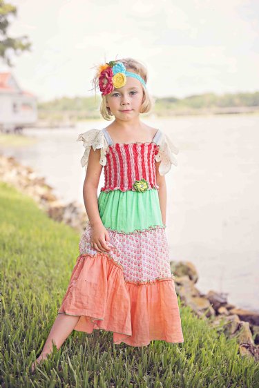 Girls Shabby Chic Spring Maxie Dress<BR>2T ONLY