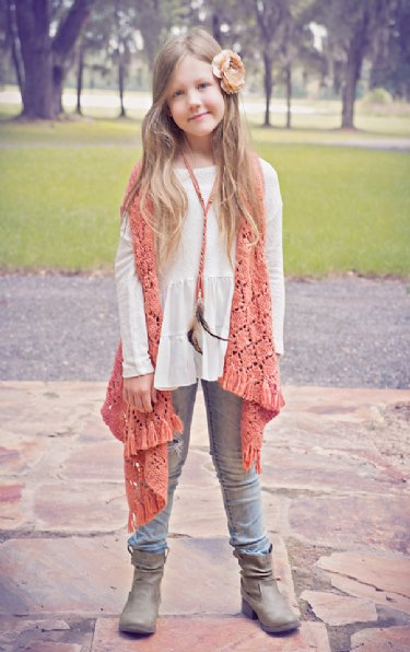 Tween Ivory Bella Tunic<BR>7 & 8 Years ONLY
