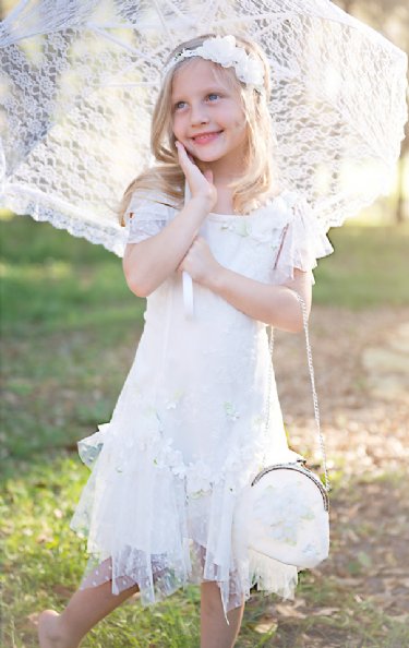 Biscotti Pure Bliss Dress in Ivory<BR>9 Months to 16 Years<BR>Now in Stock