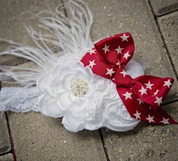 Couture 4th of July Flower Headband