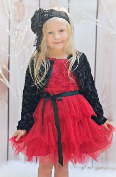 Holiday Petal Empire Dress<BR>Now in Stock