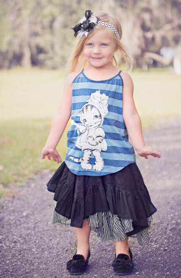Mixed Hem Skirt<br>2T to 4T ONLY