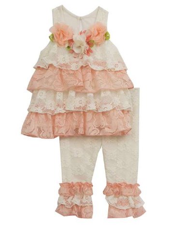 Lace Ruffle Top & Legging<BR>24 Months & 4T ONLY