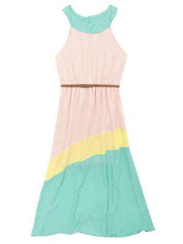 Tween Color Block Maxi Dress<BR>Now in Stock