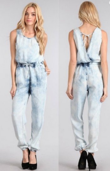 Women's Vintage Washed Jumpsuit<BR>Now in Stock