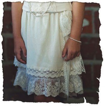 Frilly Vintage Lace Hi-Lo Skirt<BR>Now in Stock