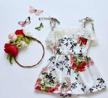 Girls Waverly Romper<BR>Now in Stock